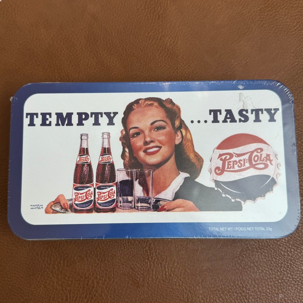 Pepsi Cola Vintage Tin Lip Balm Gloss Set Sealed NEW Retro Flavors Collectible